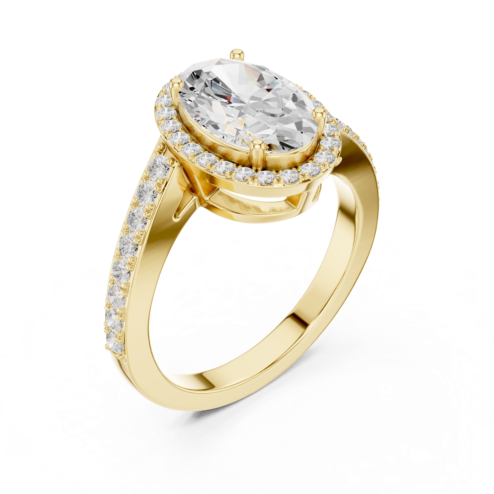 Gold Ring DDLR-434, Yellow Gold, view 2