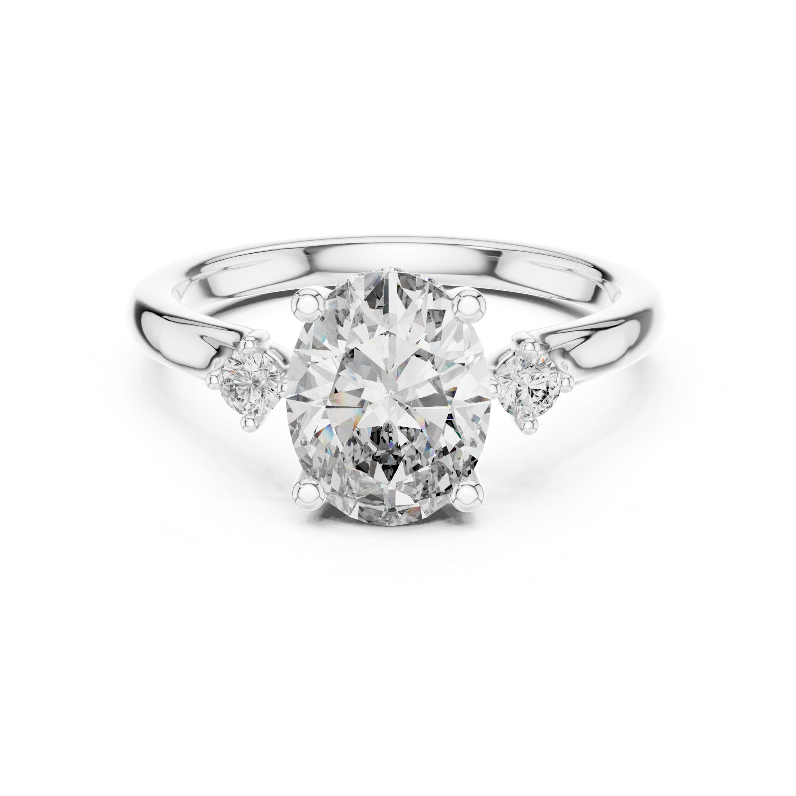 Gold Ring DDLR-164, White Gold, view 4