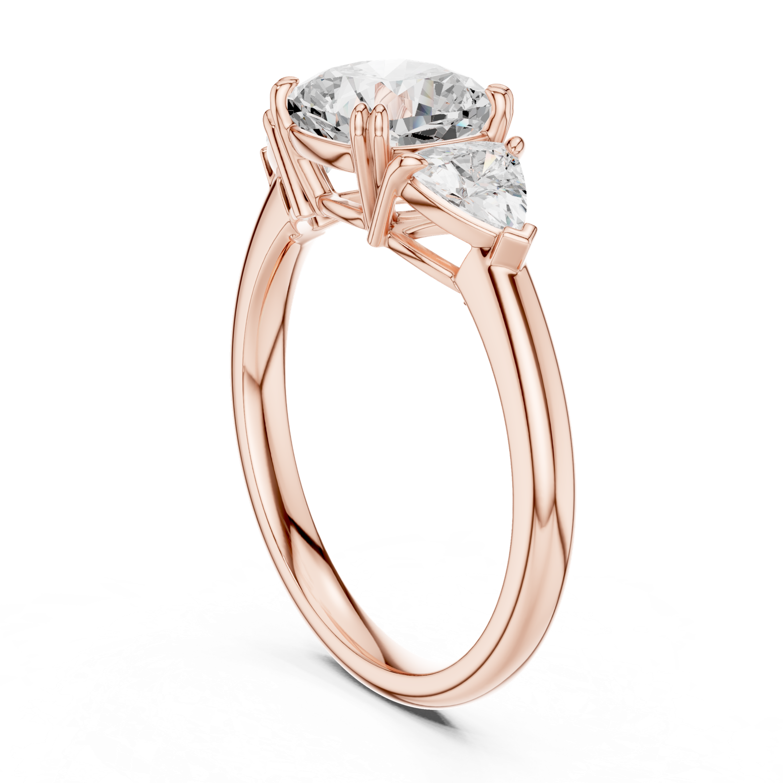Gold Ring DDLR-853, Rose Gold, view 1