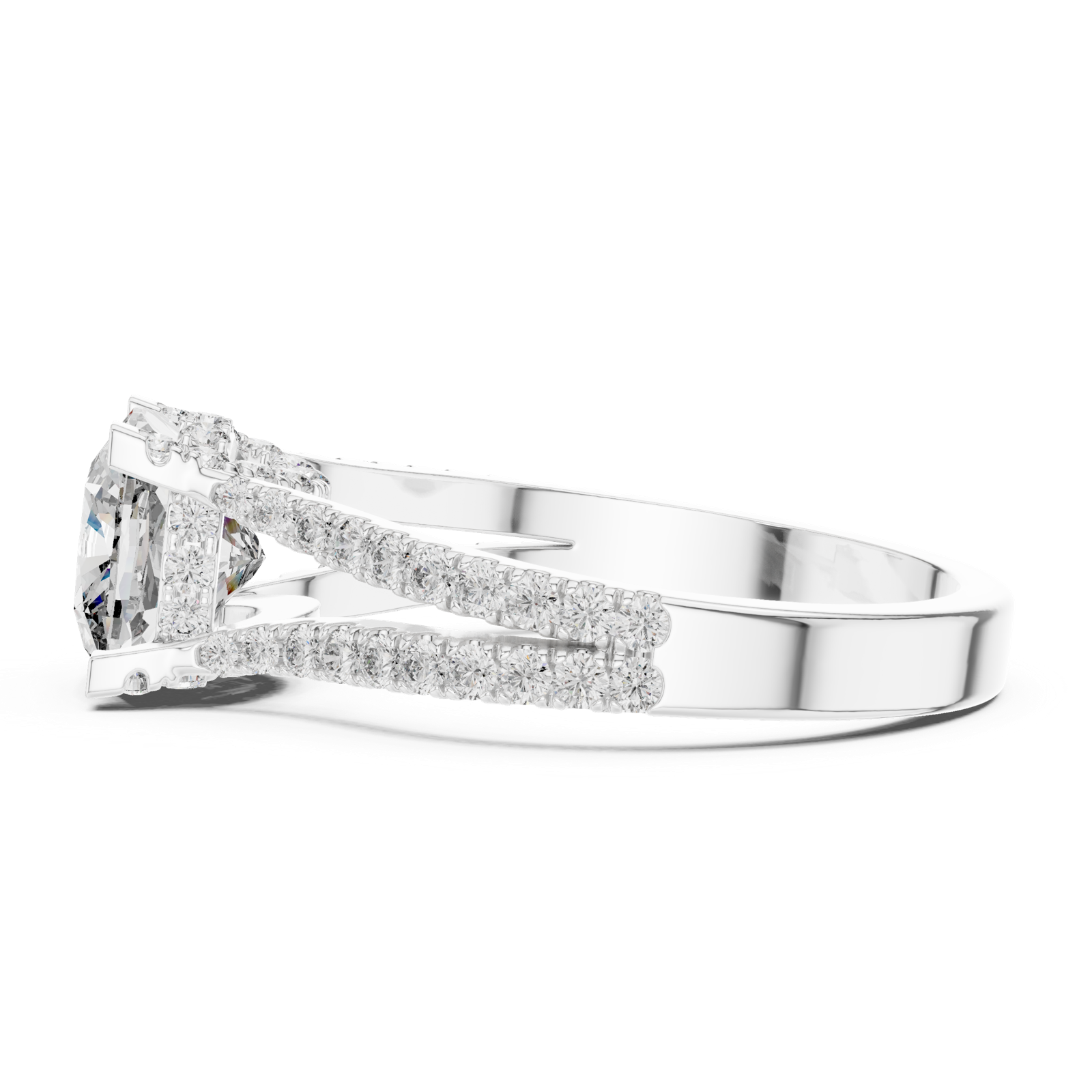 Gold Ring DDLR-182, White Gold, view 3
