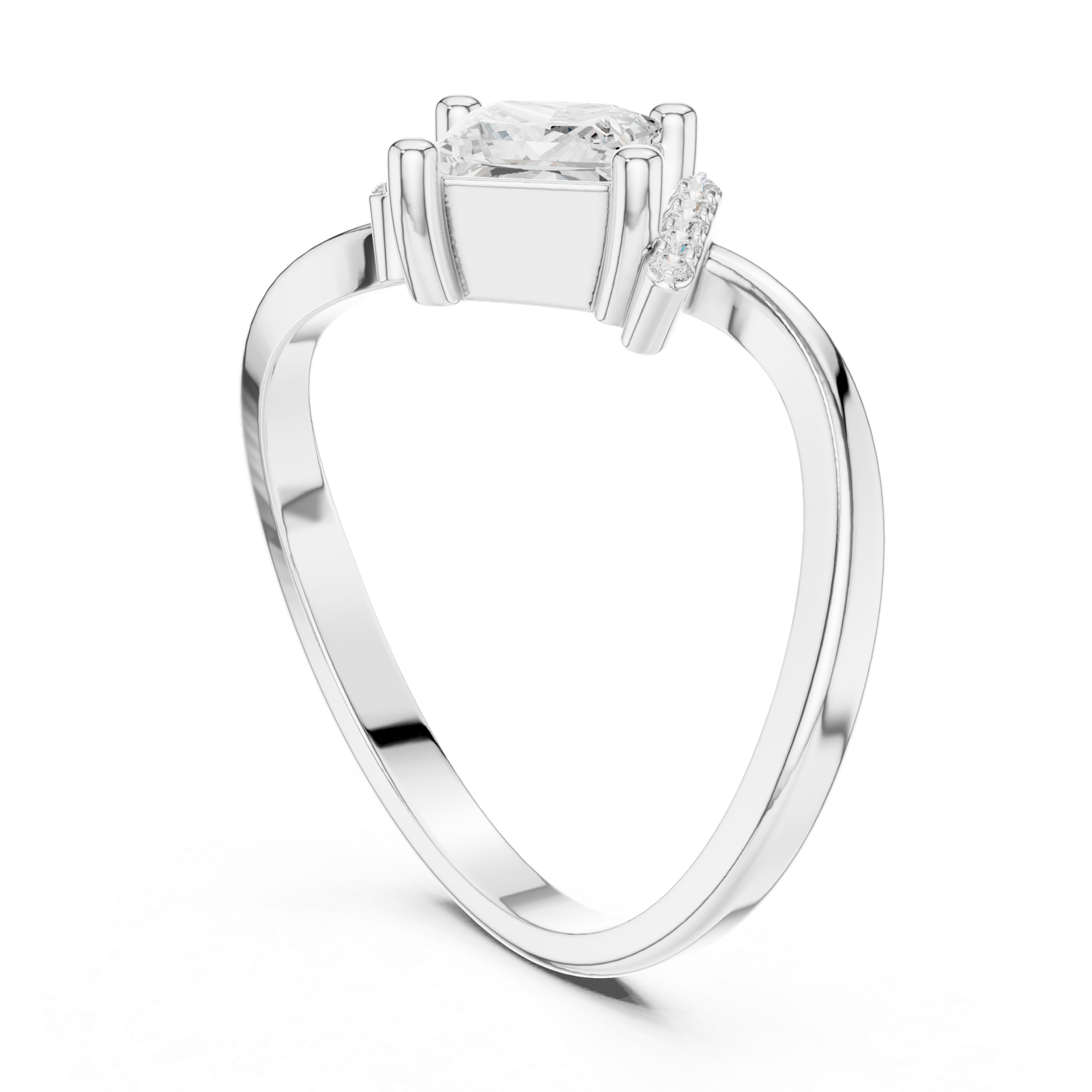 Gold Ring DDLR-507, White Gold