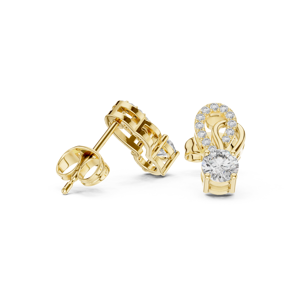 Gold Earrings 1 HOLD, Yellow Gold, view 1