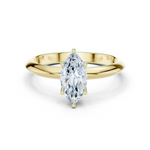 Gold Jewelry L36-6, Marquise center stone, Yellow Gold