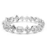 14K Solid Gold Lab Diamond Bracelet, White Gold, view 1