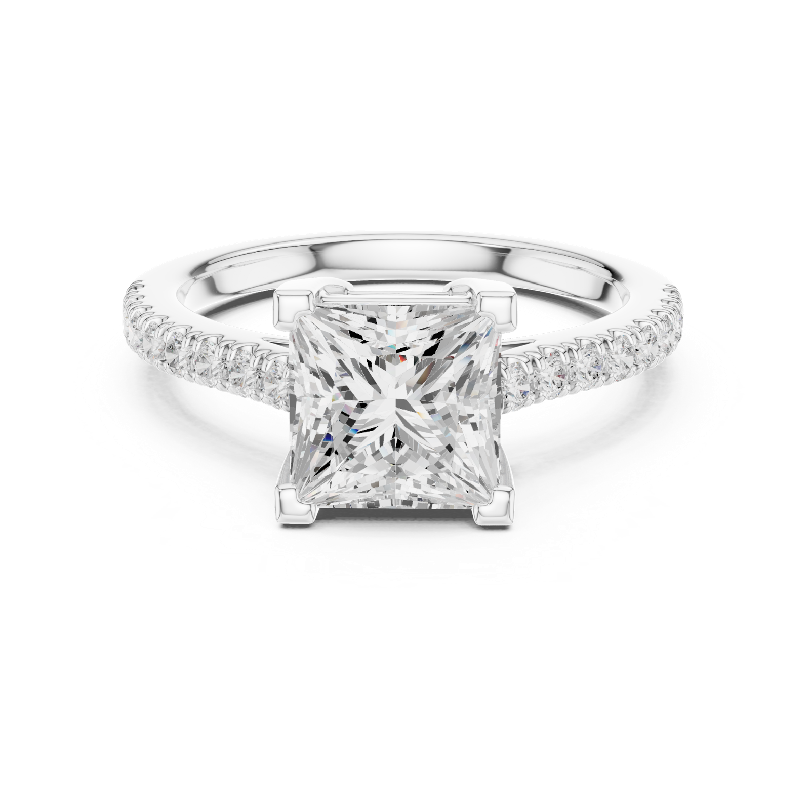 Gold Ring DDLR-880, White Gold, view 4