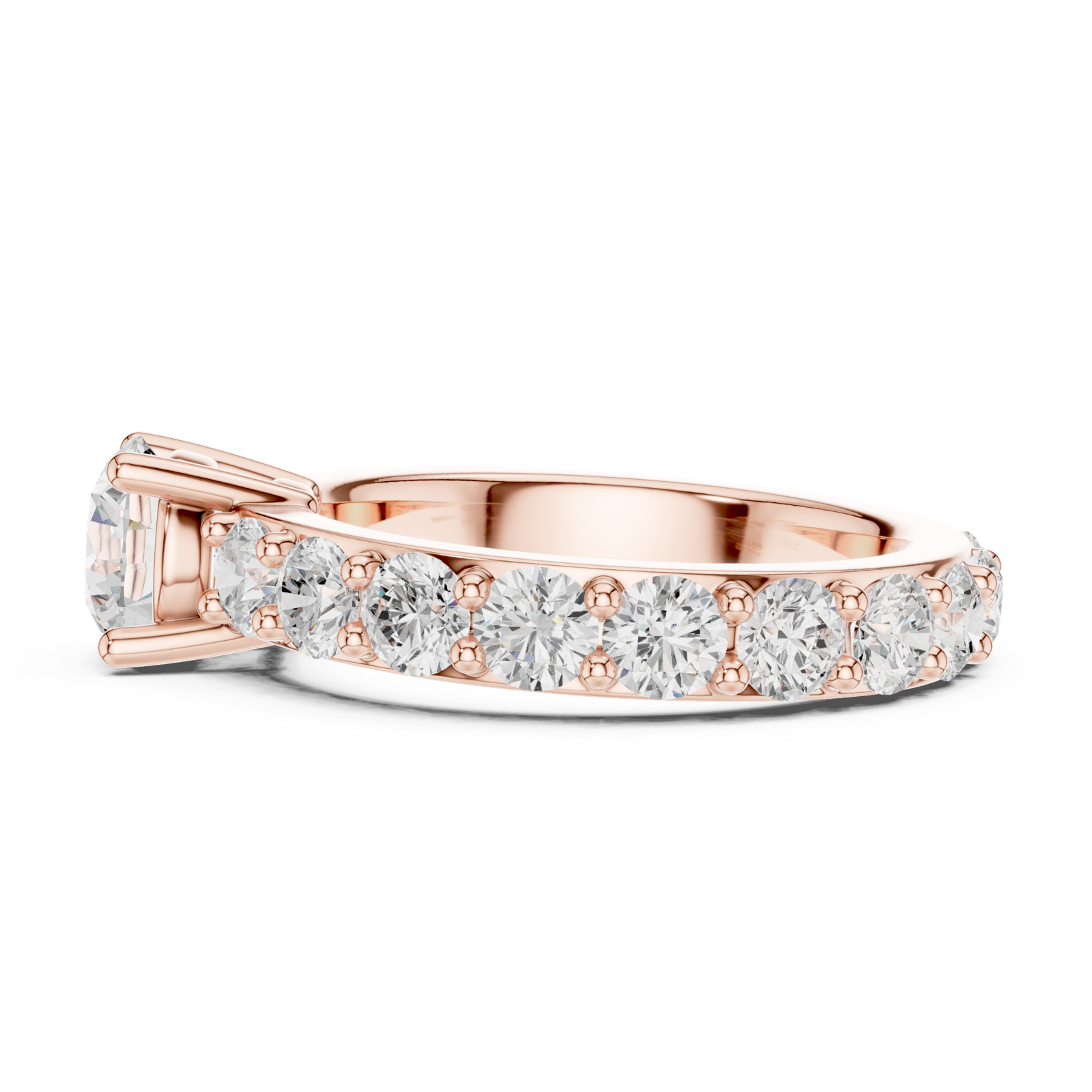 Gold Ring DDLR-654, Rose Gold, view 3