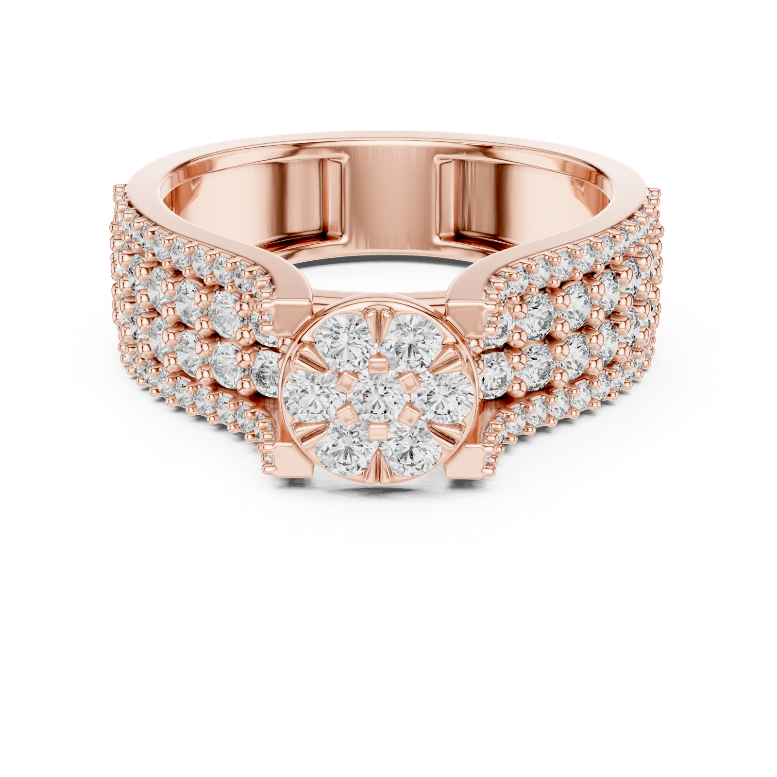 Gold Ring L03-1311, Rose Gold, view 4