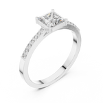 Gold Ring ALR-166, White Gold, view 2