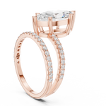 Gold Jewelry L35-39, Marquise center stone, Rose Gold, view 1