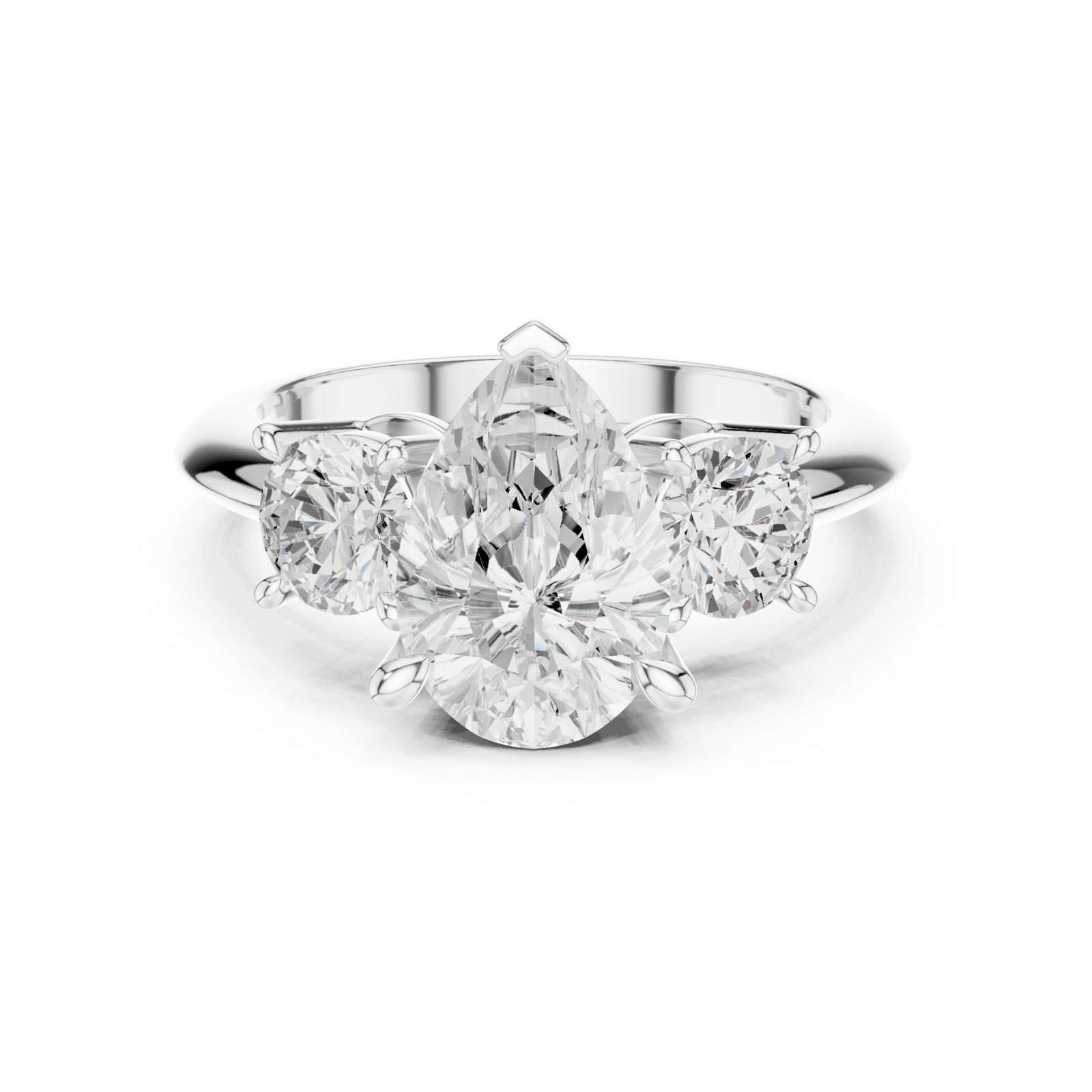 Gold Ring DDLR-903, White Gold, view 4