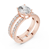 Gold Ring DDLR-1060, Rose Gold, view 2