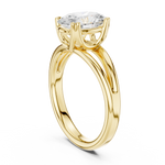 Gold Jewelry L36-7, Oval center stone, Yellow Gold, view 1