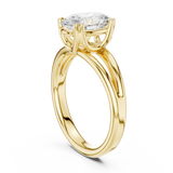 Gold Jewelry L36-7, Oval center stone, Yellow Gold, view 1