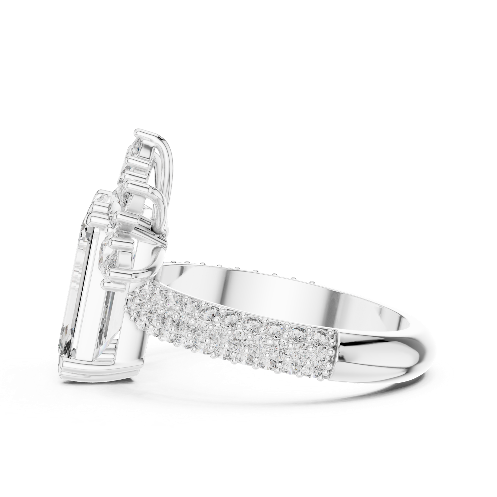 Gold Pendant 9-10029L_25, White Gold, view 3