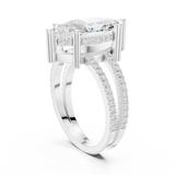 Gold Jewelry L36-13, Marquise center stone, White Gold, view 1