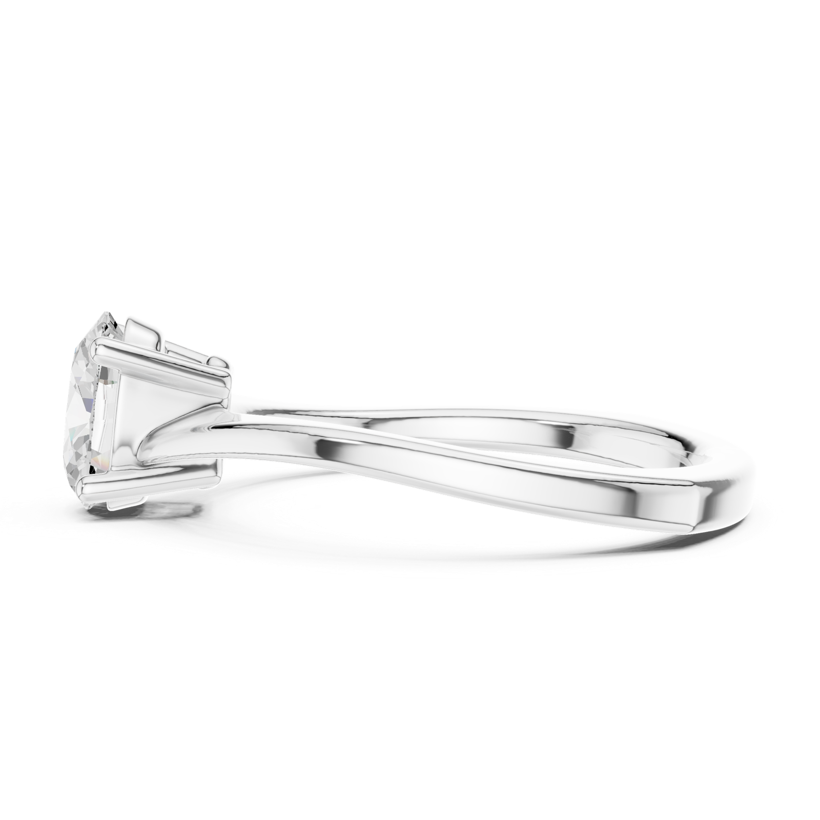 Gold Ring DDLR-478, White Gold, view 3