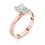 Gold Jewelry L36-8, Radiant center stone, Rose Gold, view 2