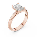 Gold Jewelry L36-8, Radiant center stone, Rose Gold, view 2