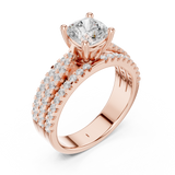 Gold Ring DDLR-528, Rose Gold, view 2