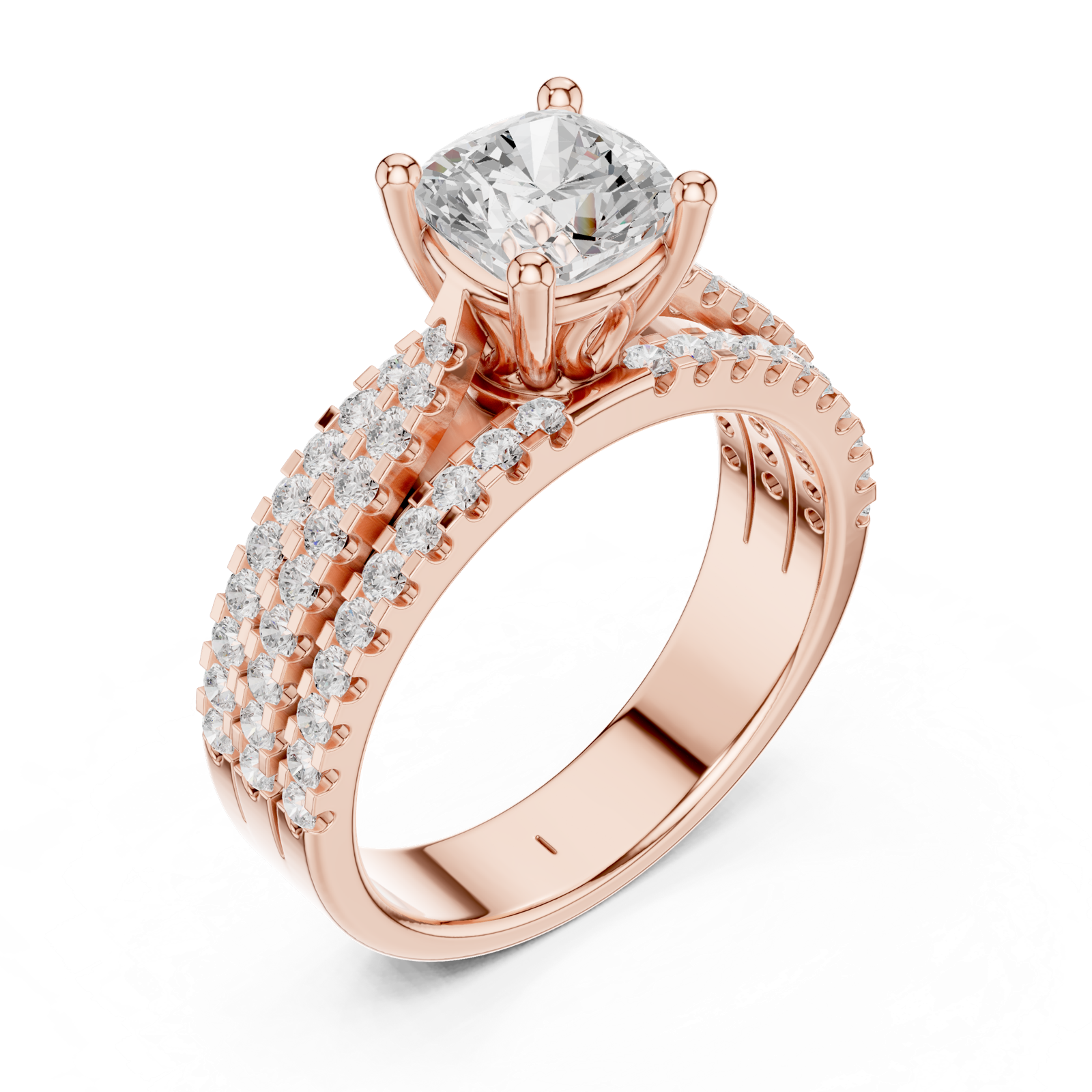 Gold Ring DDLR-528, Rose Gold, view 2