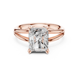 Gold Jewelry L36-7, Radiant center stone, Rose Gold, view 4