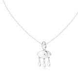 Gold Pendant 12-10012P, White Gold, view 1