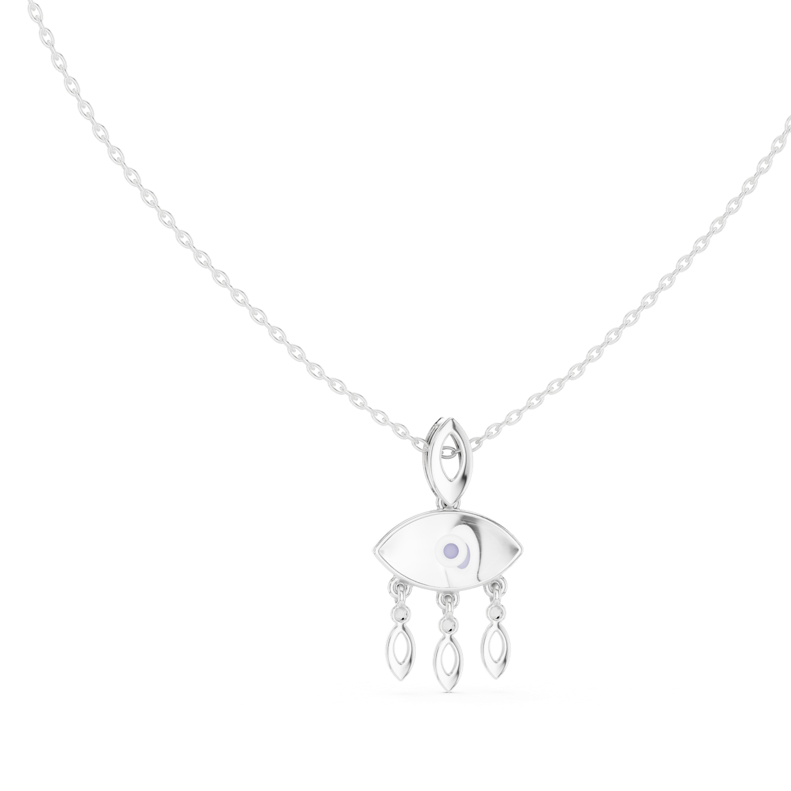 Gold Pendant 12-10012P, White Gold, view 1