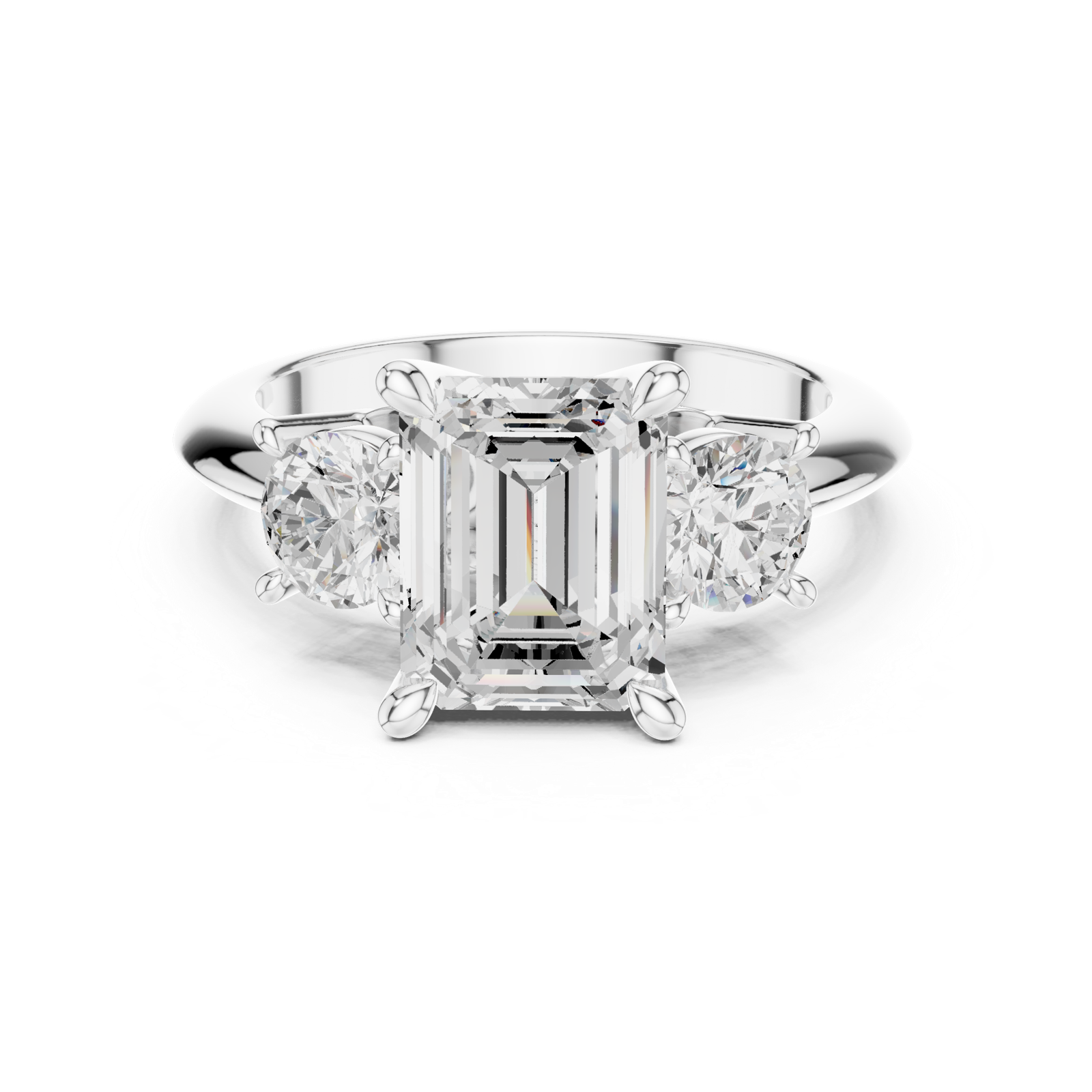 Gold Ring DDLR-901, White Gold, view 4