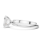 Gold Jewelry L36-6, Radiant center stone, White Gold, view 3