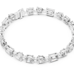 14K Solid Gold Lab Diamond Bracelet, White Gold, view 2