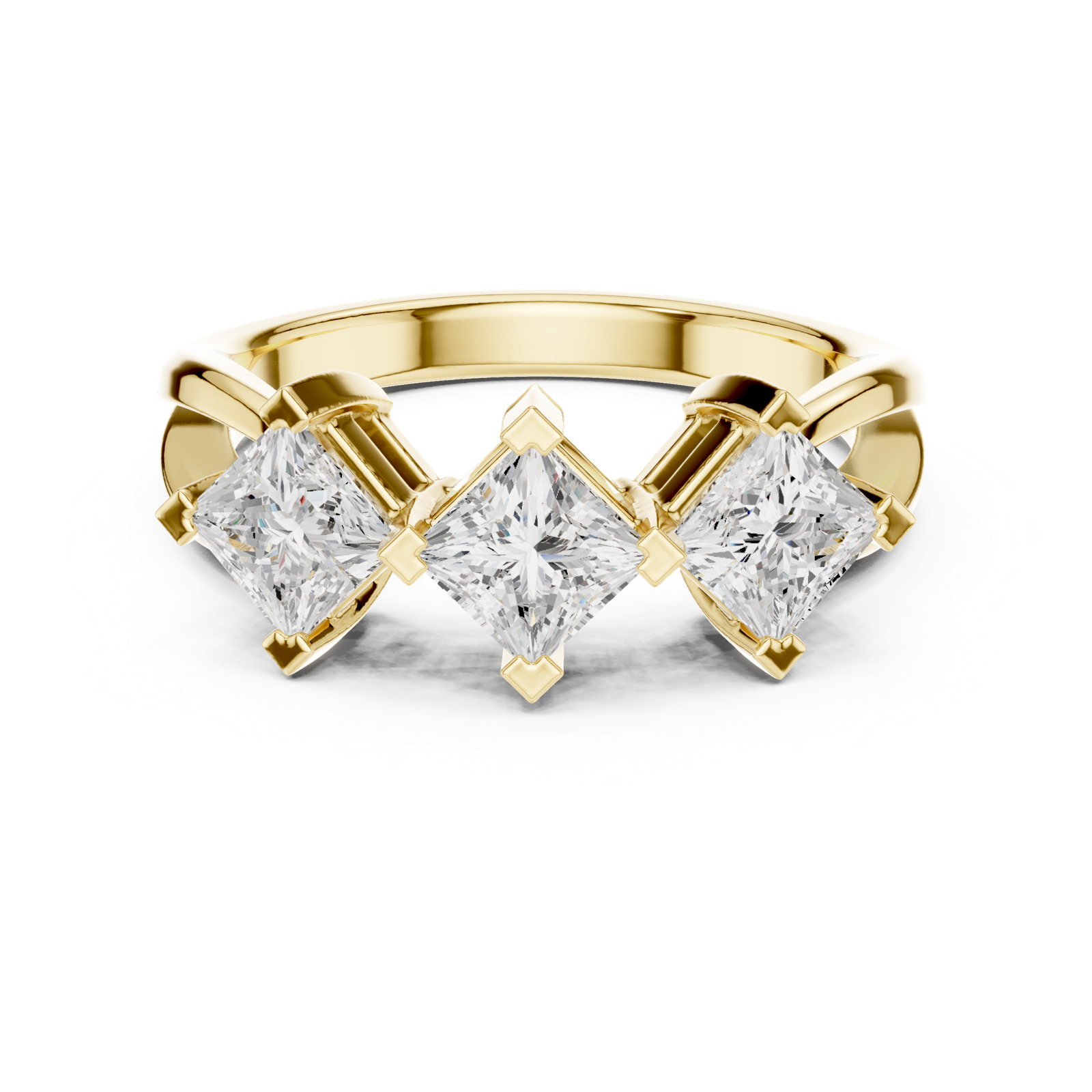 Gold Ring DDLR-488, Yellow Gold, view 4