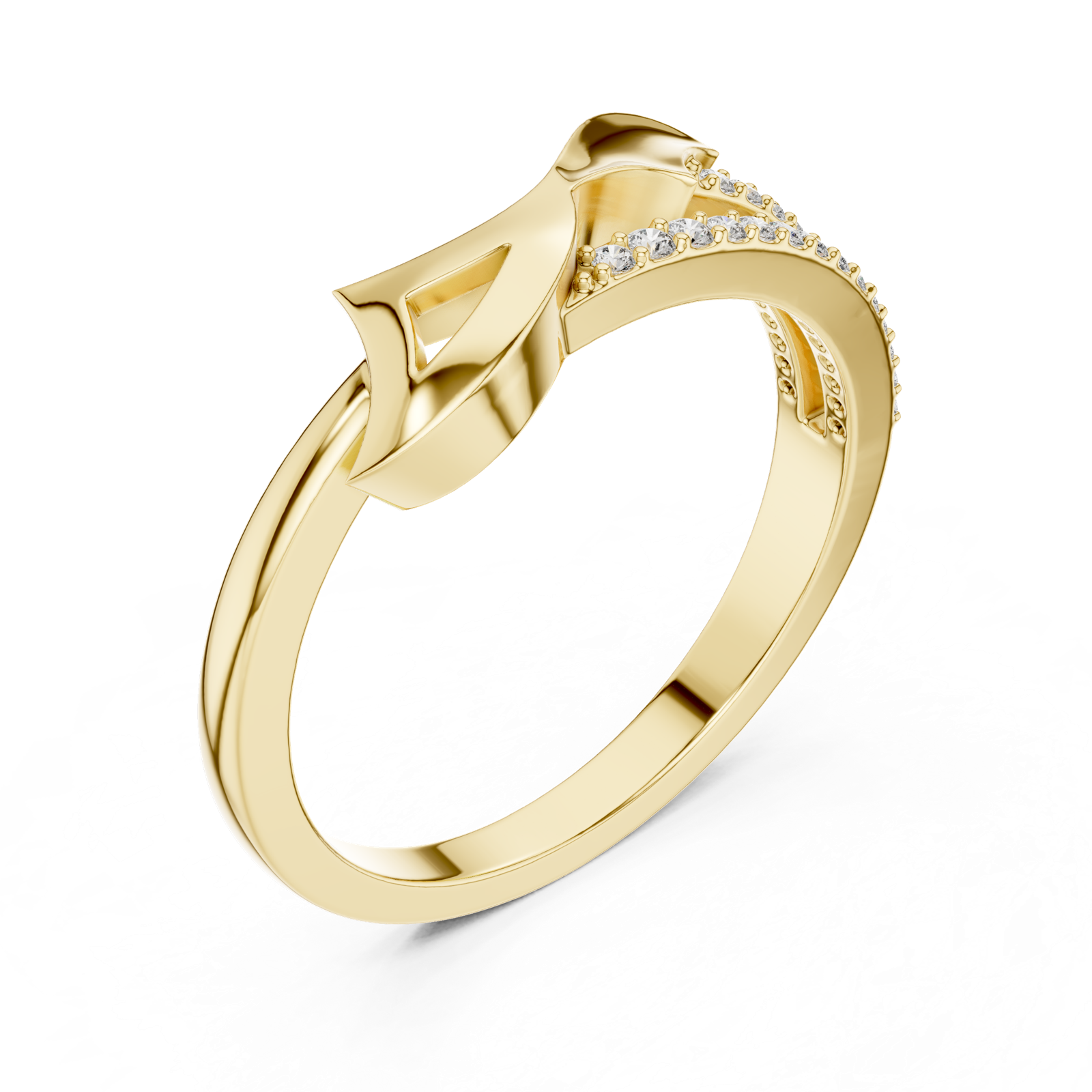 Gold Ring LR-01 (66), Yellow Gold, view 2