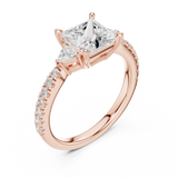 Gold Ring DDLR-861, Rose Gold, view 2