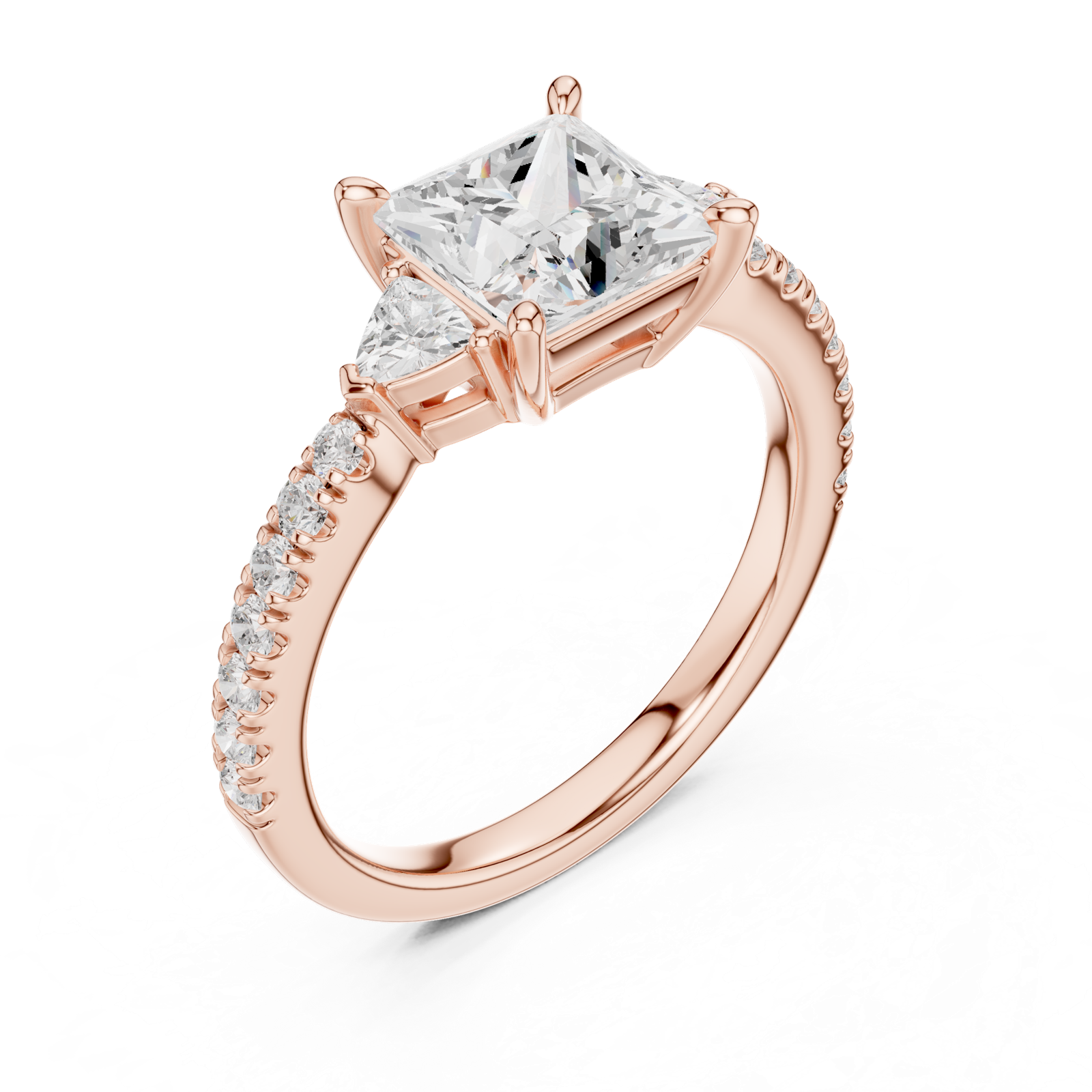 Gold Ring DDLR-861, Rose Gold, view 2