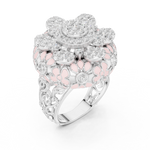 Gold Ring DDLR-767, White Gold, view 2