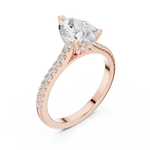 Gold Ring DDLR-1001, Rose Gold, view 2