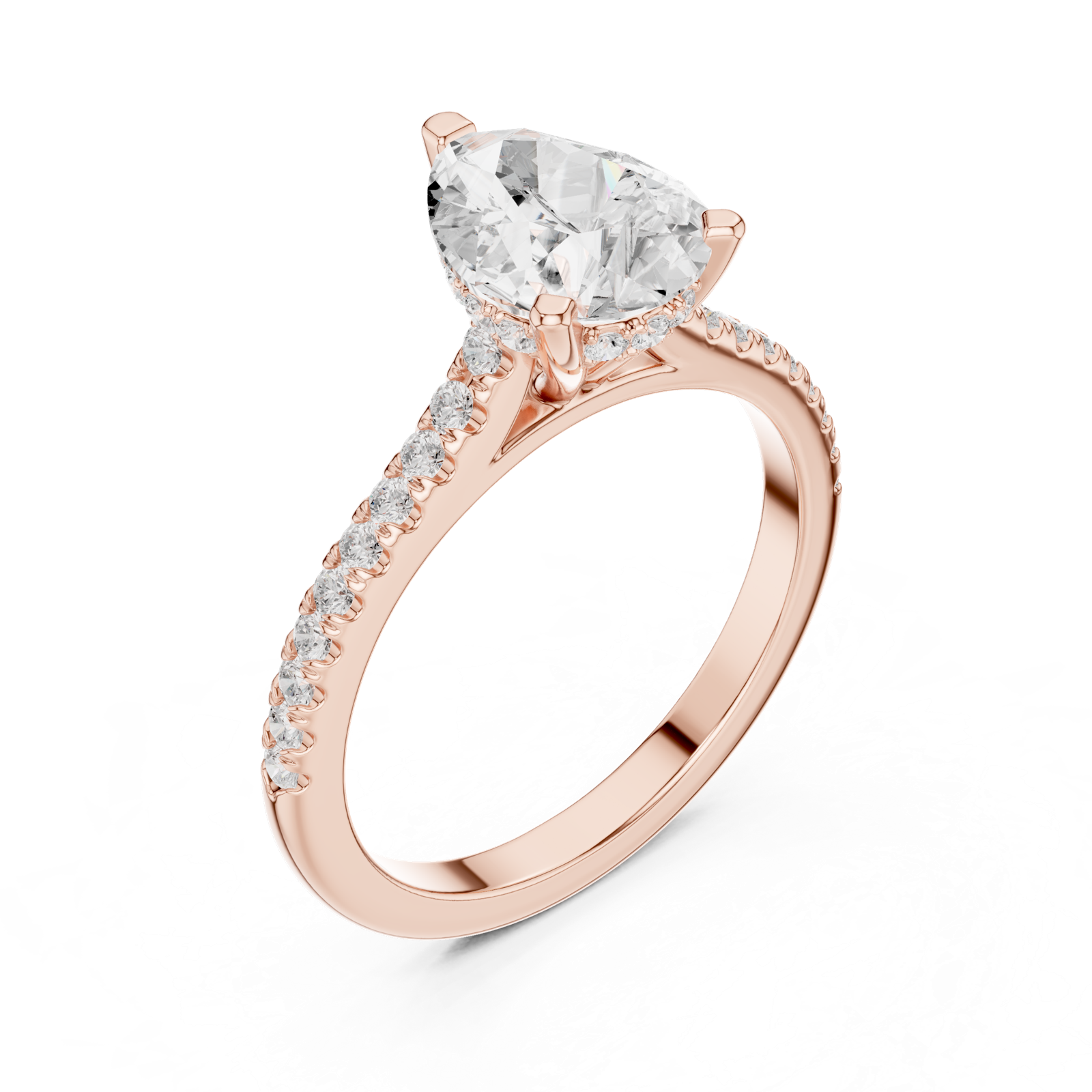 Gold Ring DDLR-1001, Rose Gold, view 2