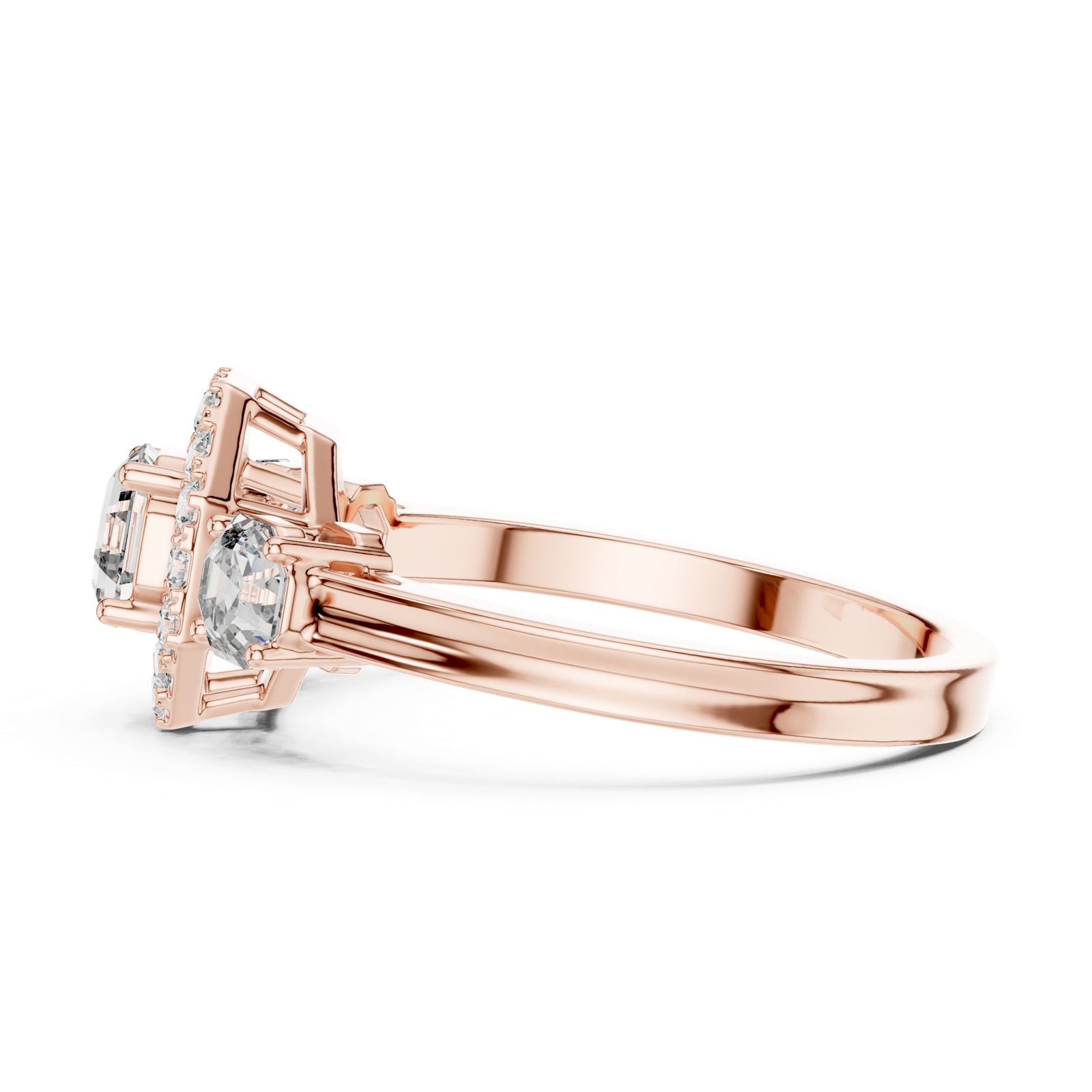 Gold Ring LR-0032, Rose Gold, view 3