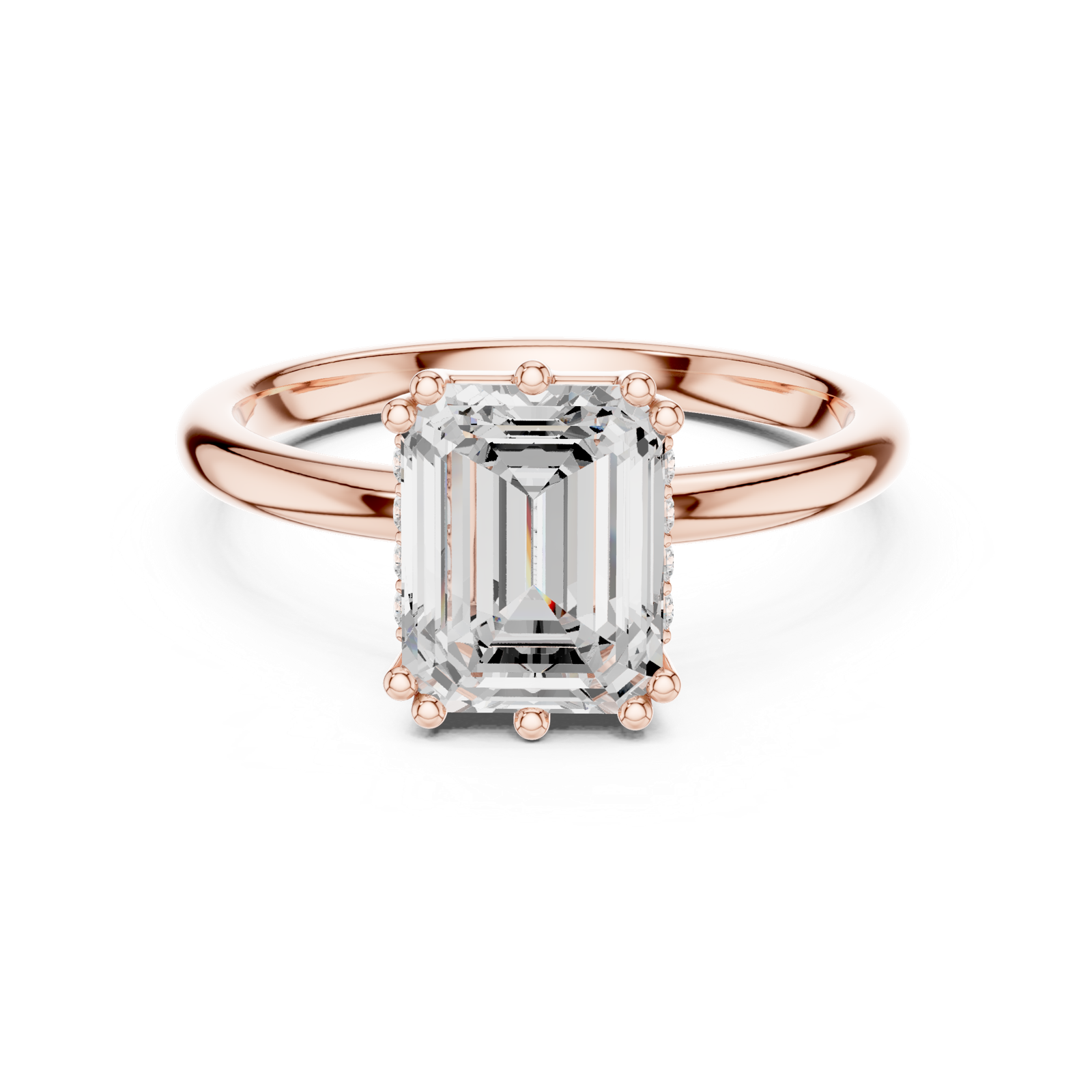 Gold Ring DDLR-925, Rose Gold, view 4
