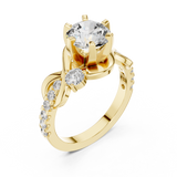 Gold Ring DDLR-188, Yellow Gold, view 2