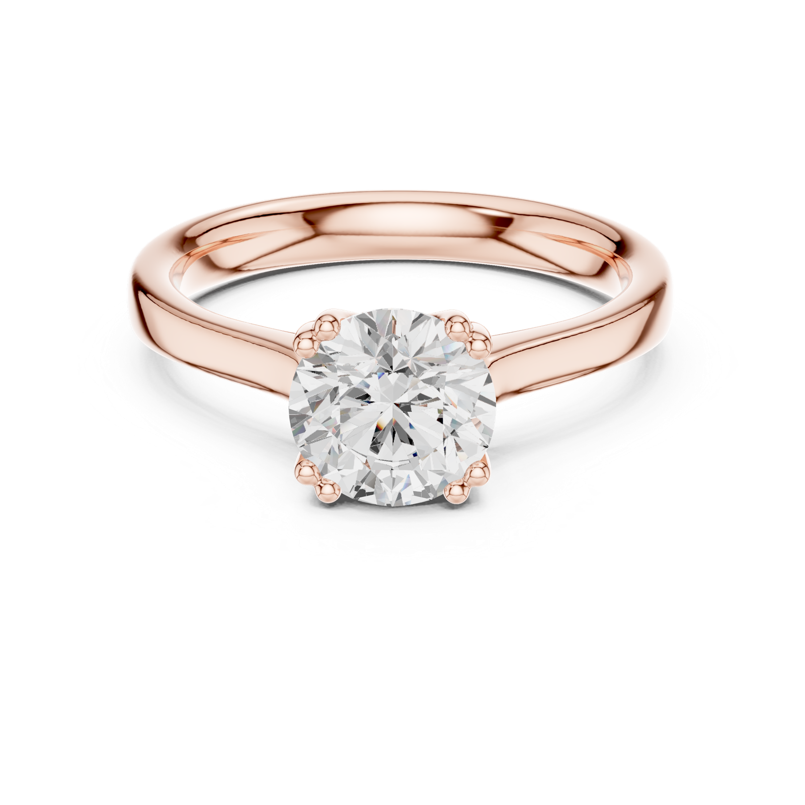 Gold Ring DDLR-639, Rose Gold, view 4
