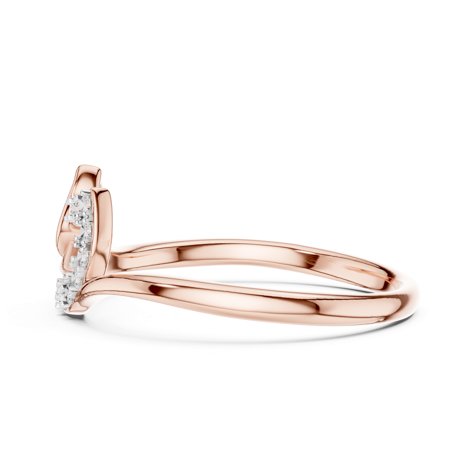 Gold Ring 12-10047@L, Rose Gold, view 3