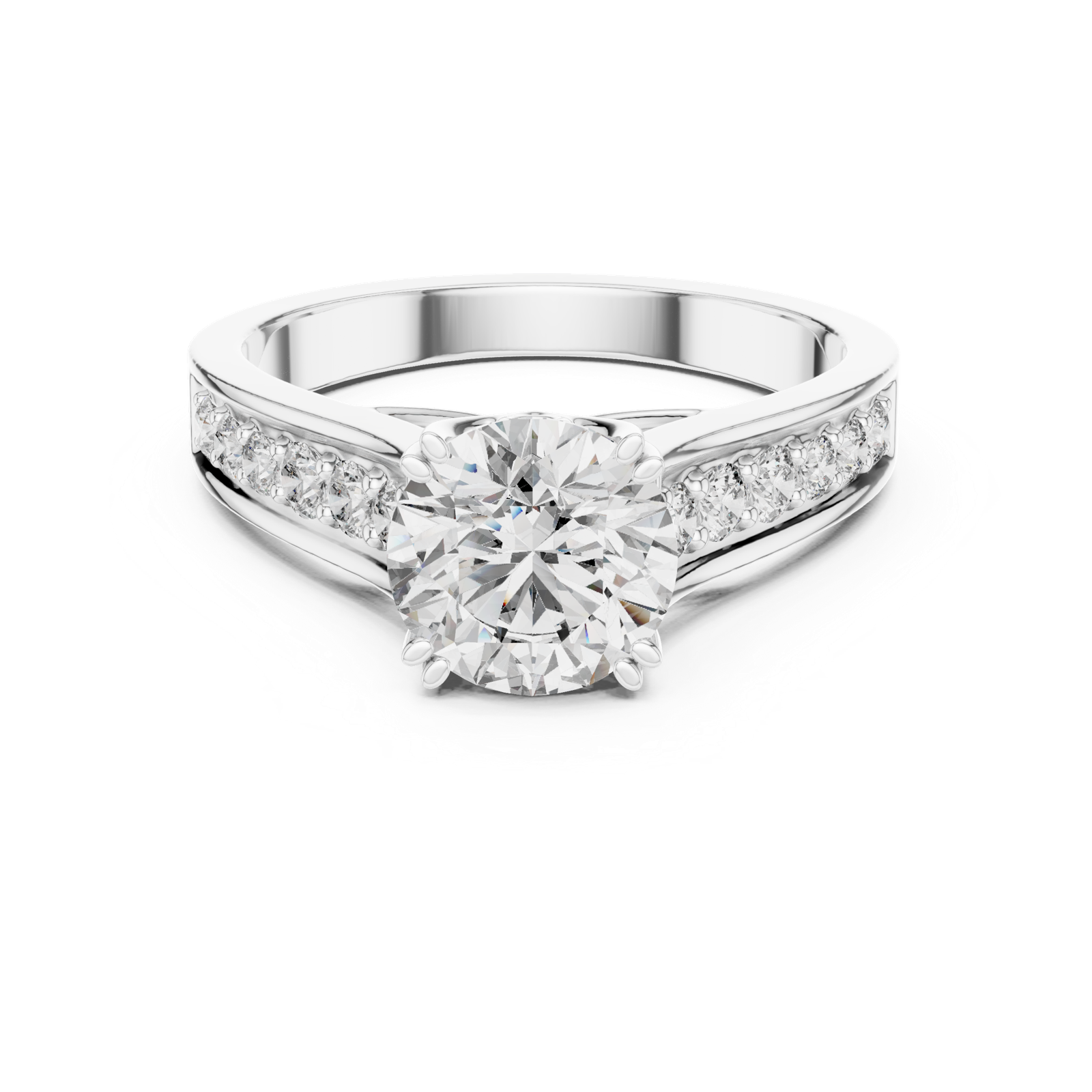 Gold Ring DDLR-190, White Gold, view 4