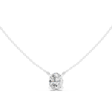 Gold Jewelry DDPO-001, Oval center stone, White Gold, view 4