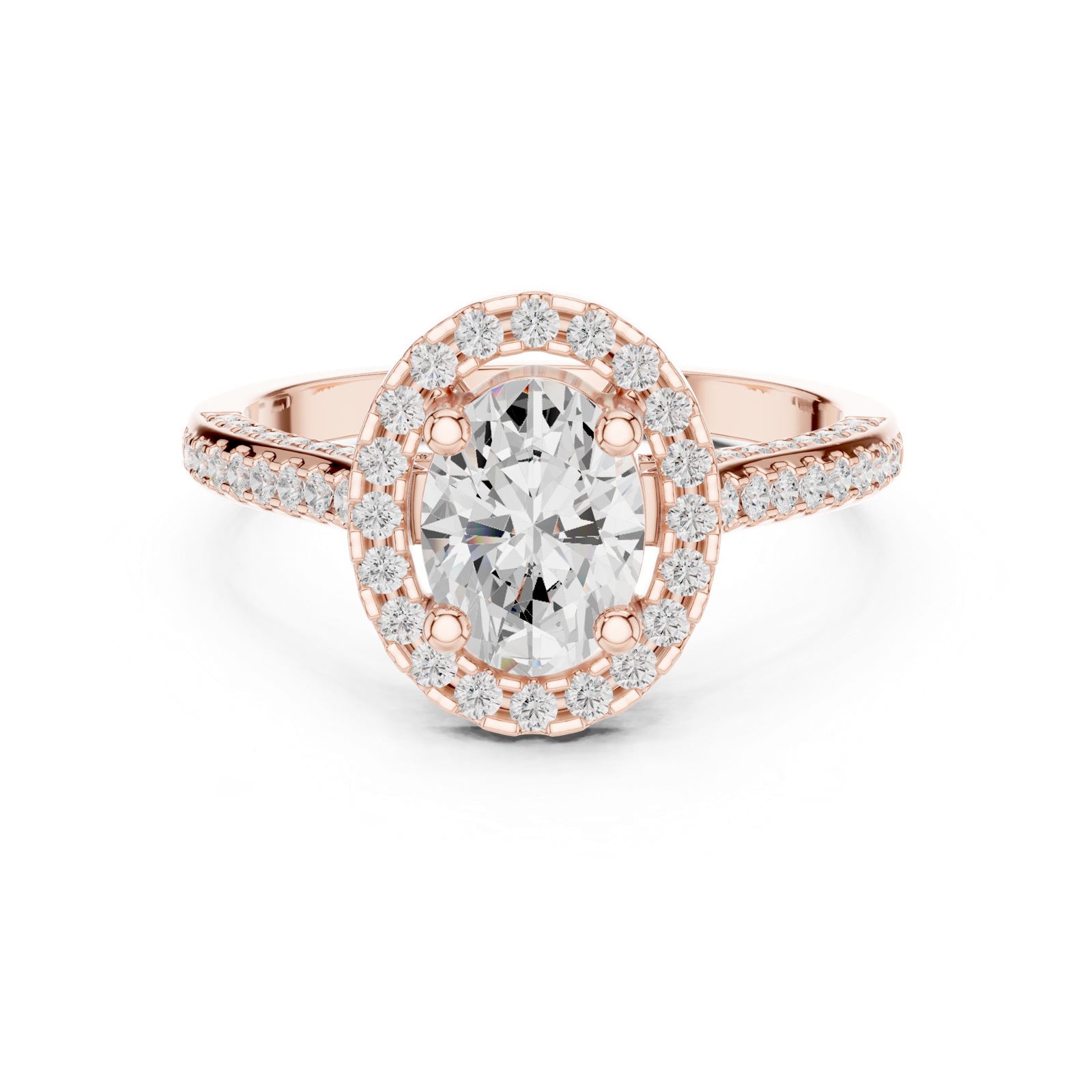Gold Ring DDLR-415, Rose Gold, view 4