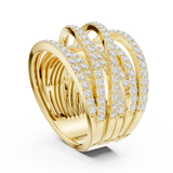 Gold Ring DDLR-855, Yellow Gold, view 1