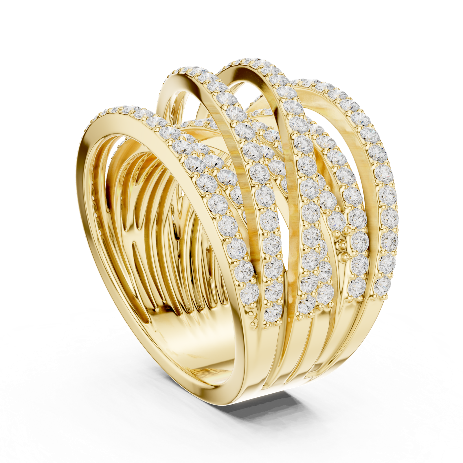 Gold Ring DDLR-855, Yellow Gold, view 1