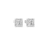 Gold Earrings AER-107, White Gold, view 4