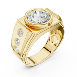 Gold Men's Ring GGR-0003, Yellow Gold, view 2
