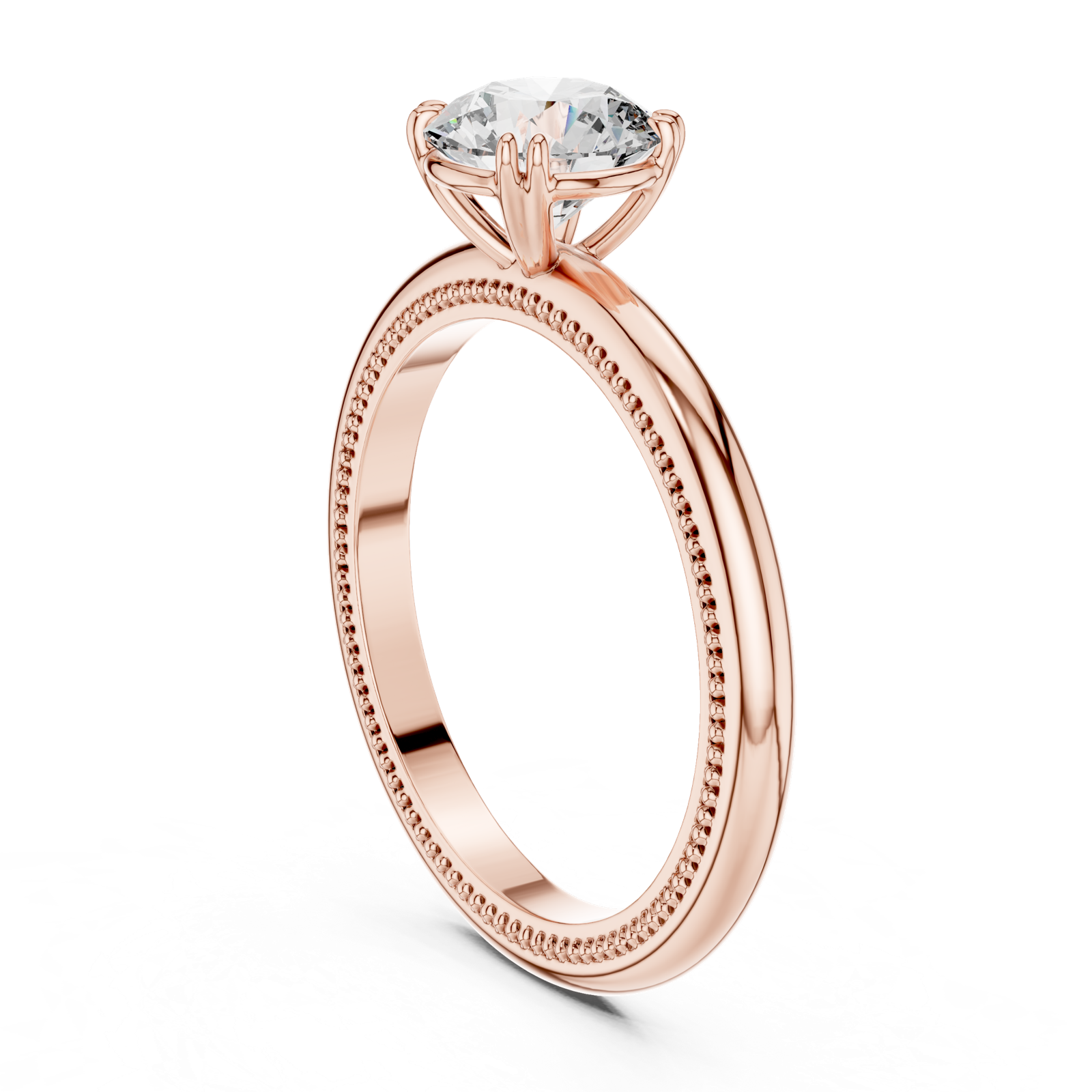 Gold Ring LR-0016, Rose Gold, view 1